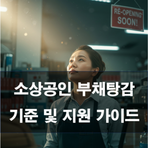 소상공인 7년 이상 부채 탕감! 소상공인 재기 위한 정부 특별지원 기준 및 지원 가이드