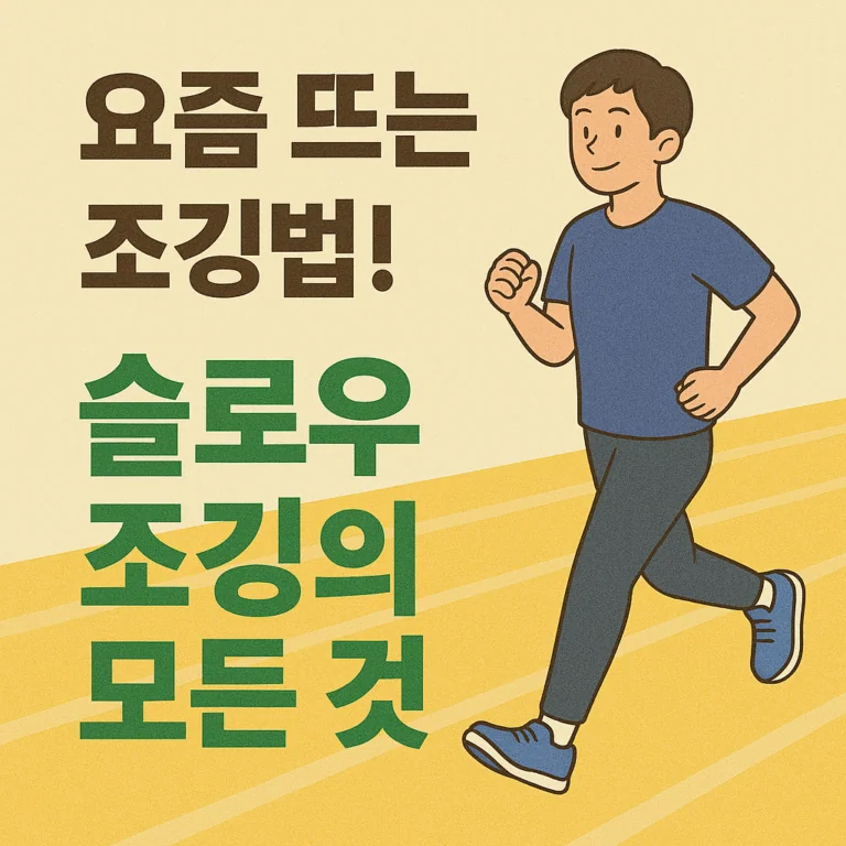 요즘 뜨는 조깅법! 슬로우 조깅의 모든 것 (기초운동, 유산소, 건강습관)