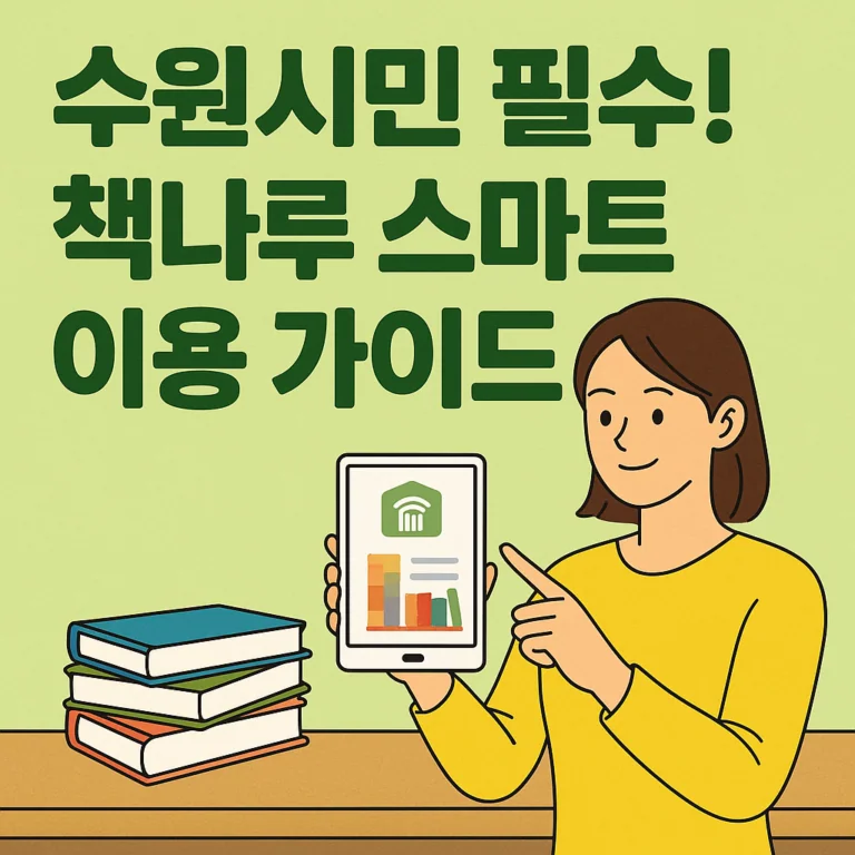 수원시민 필수! 책나루 스마트 이용 가이드 (신청, 대출, 반납)