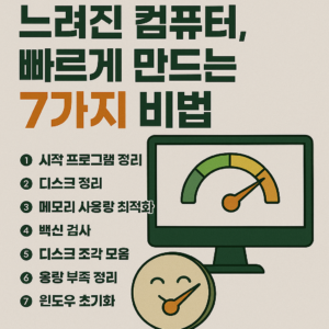 느려진 컴퓨터, 빠르게 만드는 7가지 비법