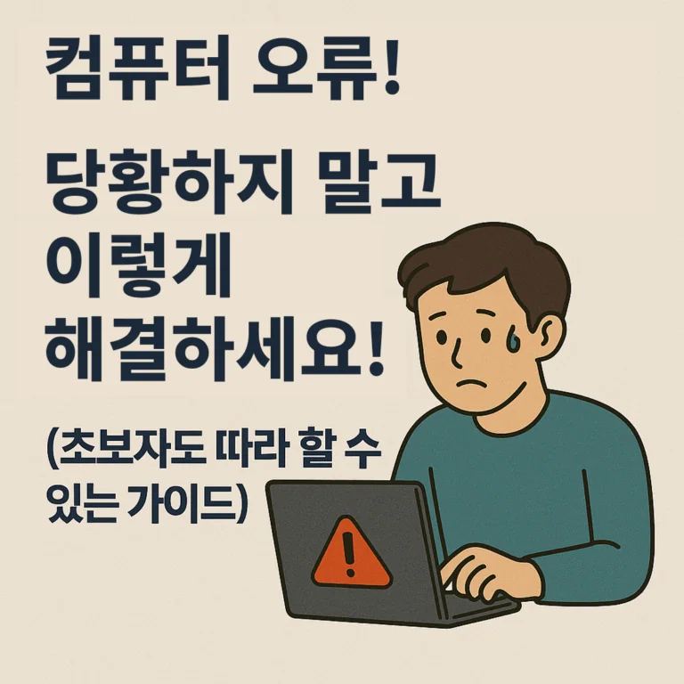 컴퓨터 프로그램 오류, 당황하지 말고 이렇게 해결하세요! (초보자도 따라 할 수 있는 가이드)