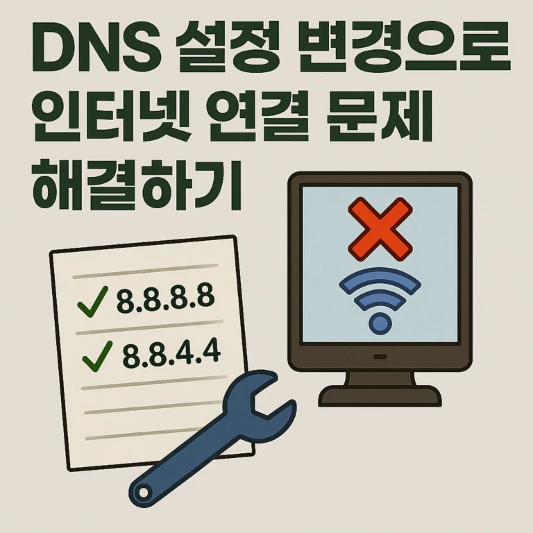 인터넷 느려졌다면 DNS 설정 변경으로 인터넷 연결 문제 해결하기