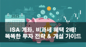 ISA 계좌, 비과세 혜택 2배! 똑똑한 투자 전략 & 개설 가이드 (2025년)