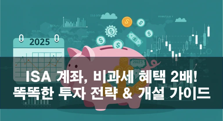 ISA 계좌, 비과세 혜택 2배! 똑똑한 투자 전략 & 개설 가이드 (2025년)