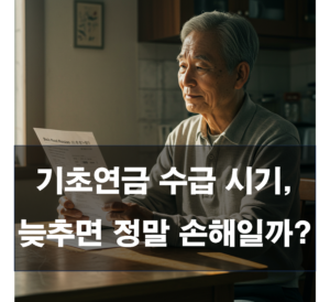 기초연금 수급 시기, 늦추면 정말 손해일까?
